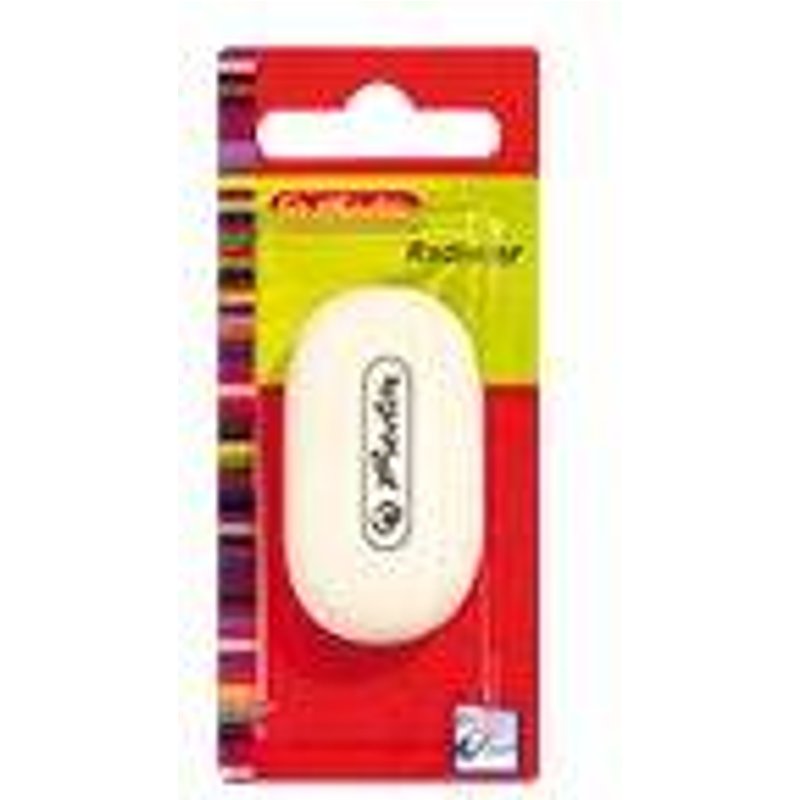 Herlitz Radierer Speckgummi oval für Graphit weiß Blister