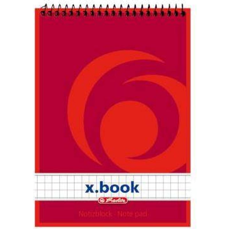 Herlitz Spiralnotizblock A6 50 Blatt kariert
