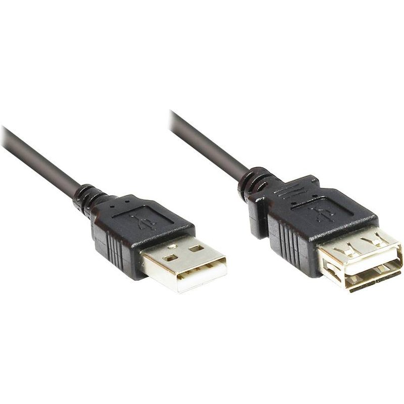 Good Connections USB2.0 Verlängerung A-St.-A-Bu. schw. 0,3m