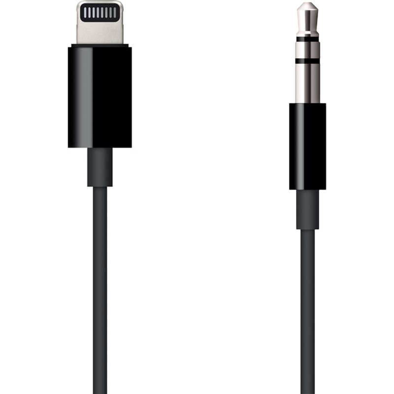 Apple Câble audio Lightning vers mini-jack 3,5 mm d’origine - 1,2 mètre - Noir