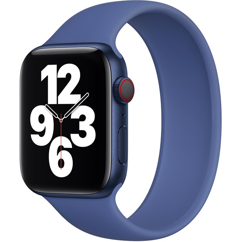 Bracelet Boucle unique en Silicone Apple Watch | 44/45/46/49 mm - Taille 10 - Toma Blue