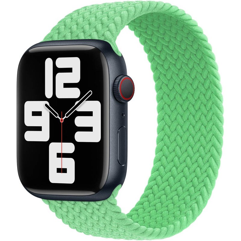 Bracelet Solo tressé Apple Watch | 44/45/46/49 mm - Taille 10 - Bright Green