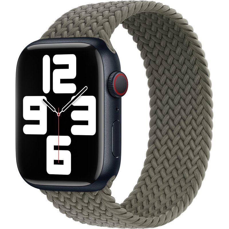 Bracelet Solo tressé Apple Watch | 38/40/41/42 mm - Taille 5 - Olive