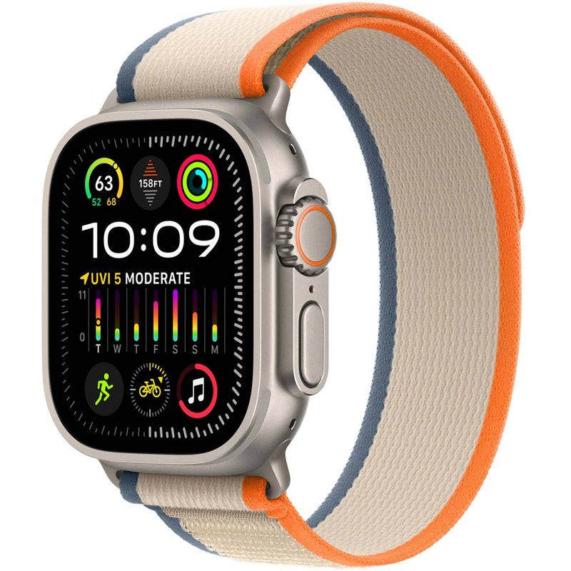 Bracelet Trail Loop Apple Watch | 44/45/46/49 mm - Taille S/M - Orange & Beige