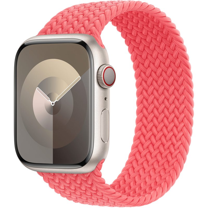 Bracelet Solo tressé Apple Watch | 44/45/46/49 mm - Taille 10 - Guava
