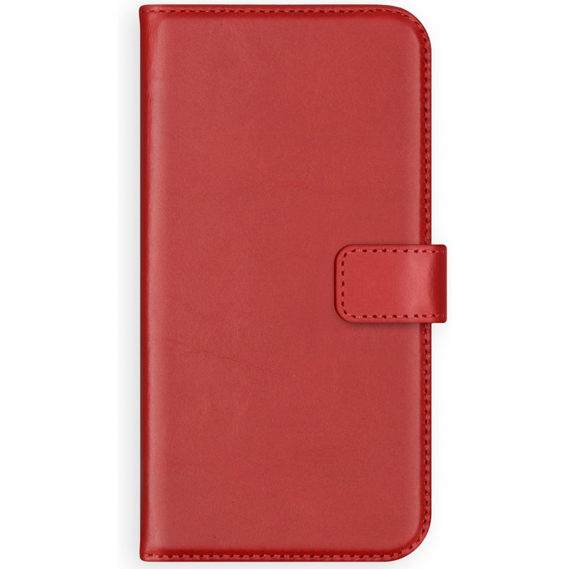 Coque Huawei P20 - Cuir véritable - Selencia Coque portefeuille - étui téléphone Rouge - Design Aucun