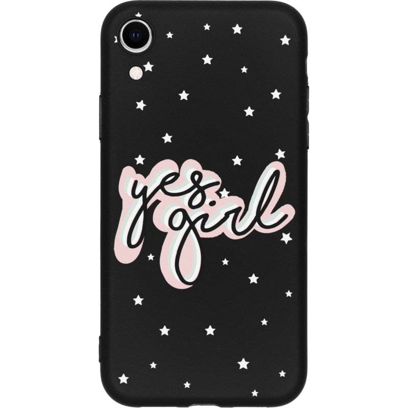 Coque Apple iPhone XR - Silicones et TPU (doux) - Coque/Coque silicone- étui téléphone Yes Girl - Design Citations