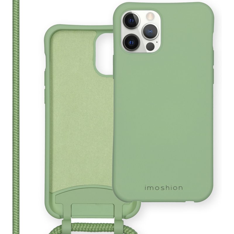 imoshion Coque de couleur avec cordon amovible Apple iPhone 12 (Pro) - Vert