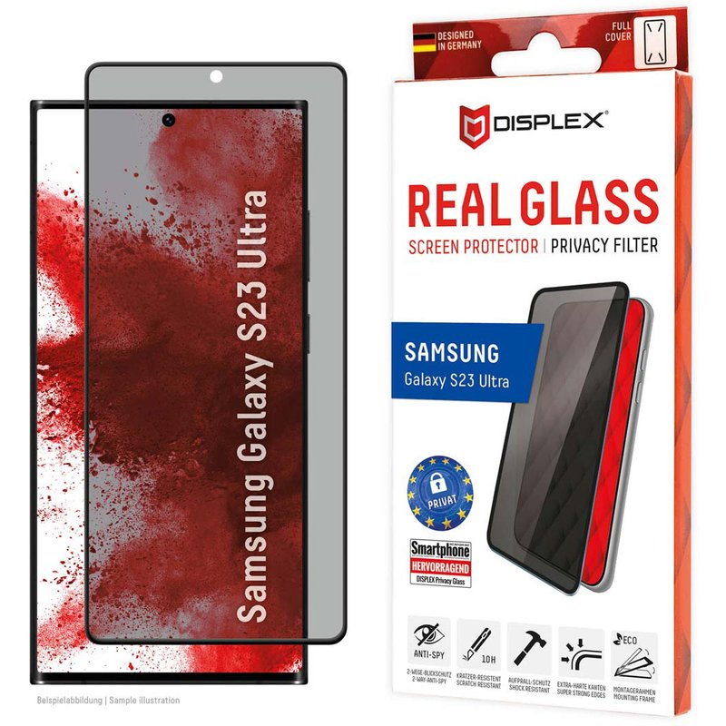Displex Protection d'écran en verre trempé Privacy Samsung Galaxy S23 Ultra