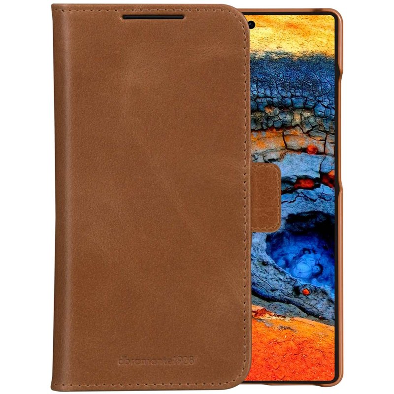 Coque Samsung Galaxy S25 Ultra - Cuir véritable - dbramante1928 Coque 2 en 1/Coque portefeuille - étui téléphone Marron