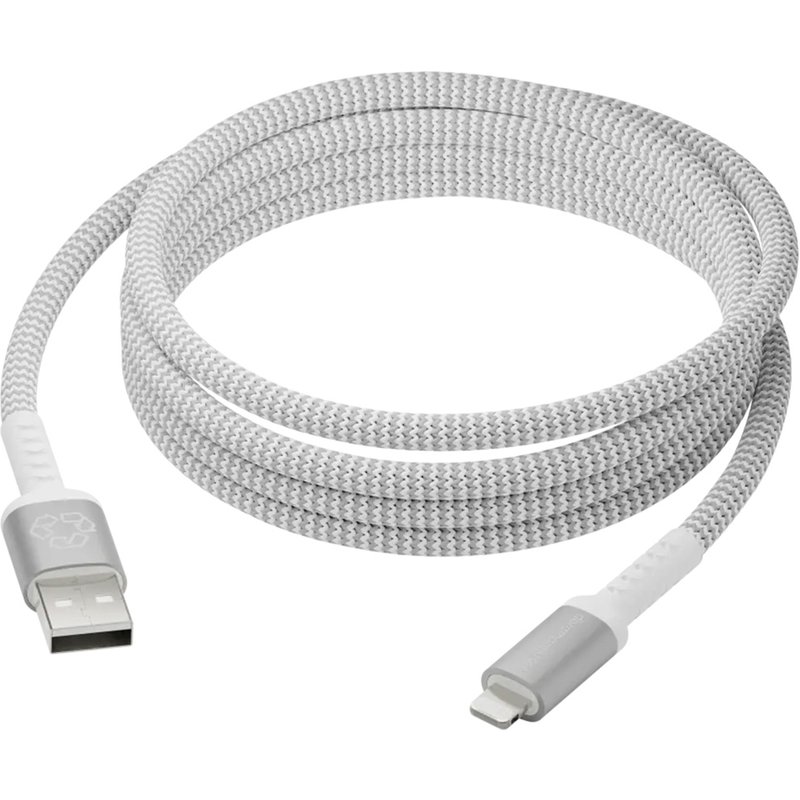 dbramante1928 re-charge - Câble de charge tressé - USB-A vers Lightning - 2,5 mètres - Blanc