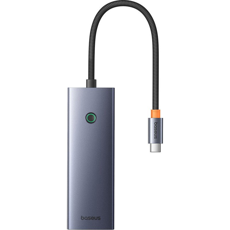 Baseus UltraJoy Concentrateur USB-C 5-en-1 - Charge de 100 Watt - 1000 Mbps - Station d'accueil - Space Grey