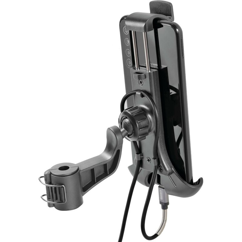 Lampa Support de téléphone Smart Flow pour scooter - Rotation à 360° - Fixation sur rétroviseur et pare-brise - Noir