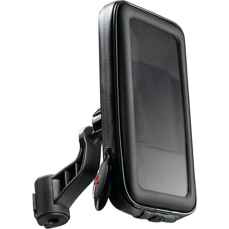 Lampa Support de téléphone Smart Case pour scooter - Résistant aux éclaboussures - Rotation à 360° - Fixation sur rétroviseur et pare-brise - Noir
