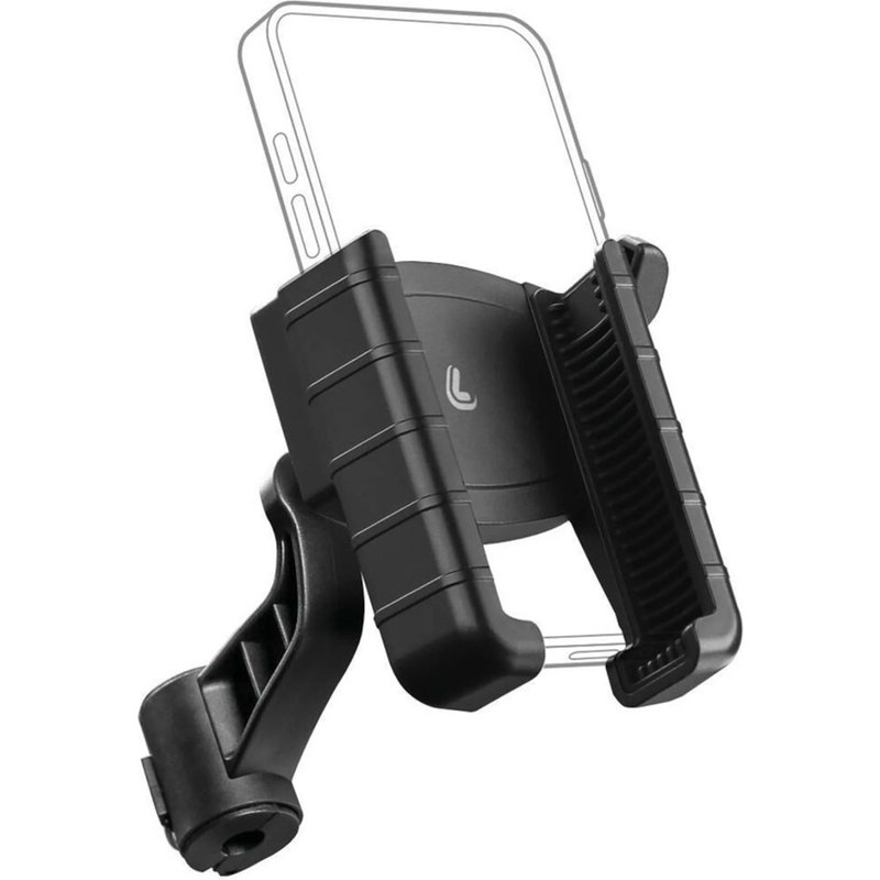 Lampa Smart Scooter Grip - Support de téléphone scooter - Fixation posurur rétroviseur et pare-brise - Noir