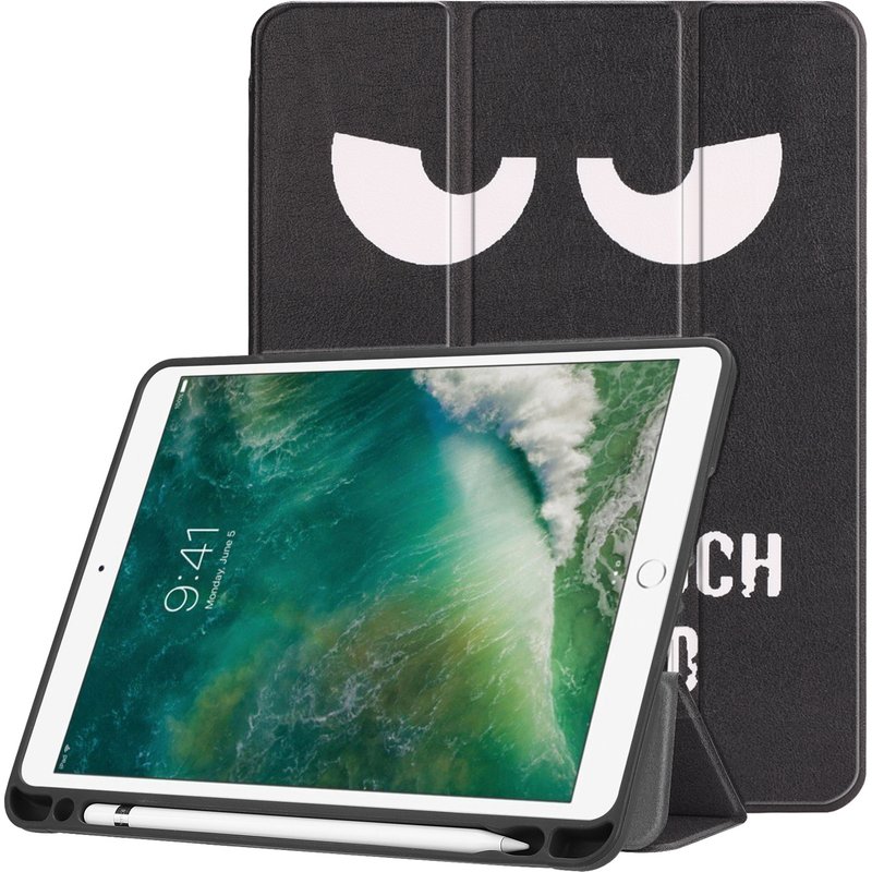 imoshion Coque tablette Design Trifold Apple iPad 6 (2018) 9.7 pouces / iPad 5 (2017) 9.7 pouces / Air 2 (2014)/Air 1 (2013) - Don't touch