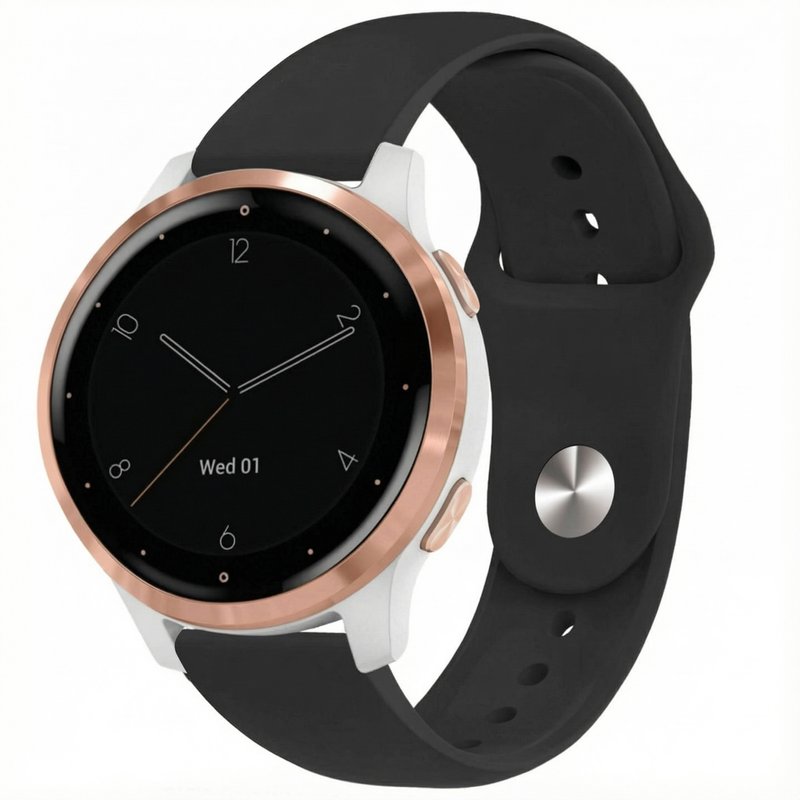 imoshion Bracelet sport en silicone - Connexion universelle 18 mm - Noir