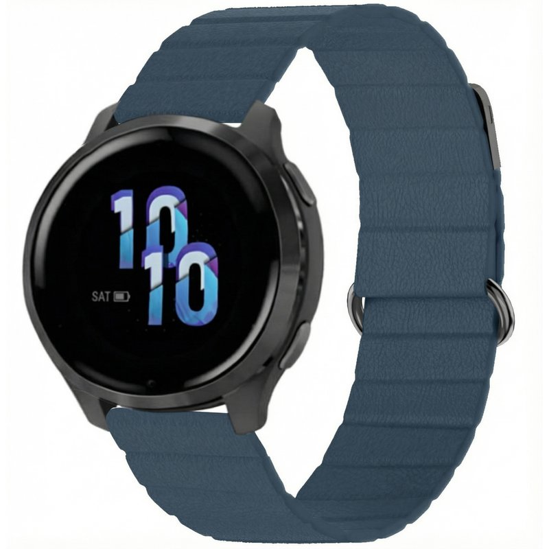 imoshion Bracelet en cuir magnétique - Connexion universelle 22 mm - Bleu