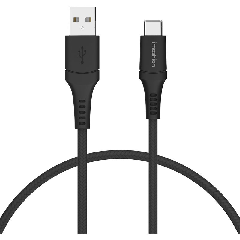 imoshion Braided USB-C vers câble USB - 0,5 mètre - Noir