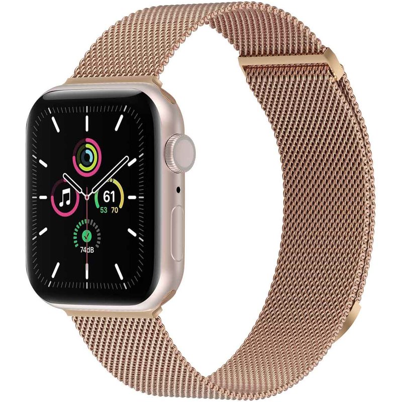 imoshion Bracelet magnétique milanais Apple Watch | 38/40/41/42 mm - Taille M - Rose Doré