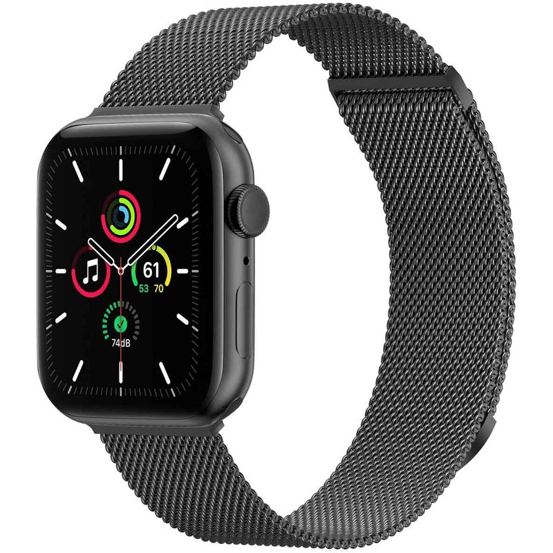 imoshion Bracelet magnétique milanais Apple Watch | 44/45/46/49 mm - Taille S - Noir