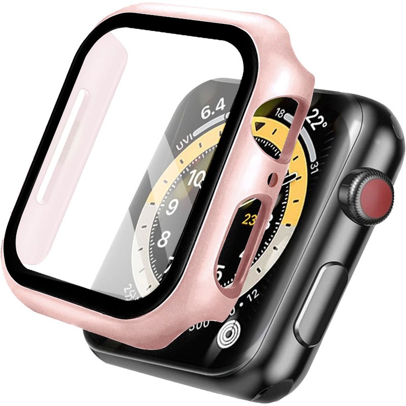 imoshion Coque rigide à couVerture complète Apple Watch 7 / 8 / 9 - 45 mm - Rose Doré
