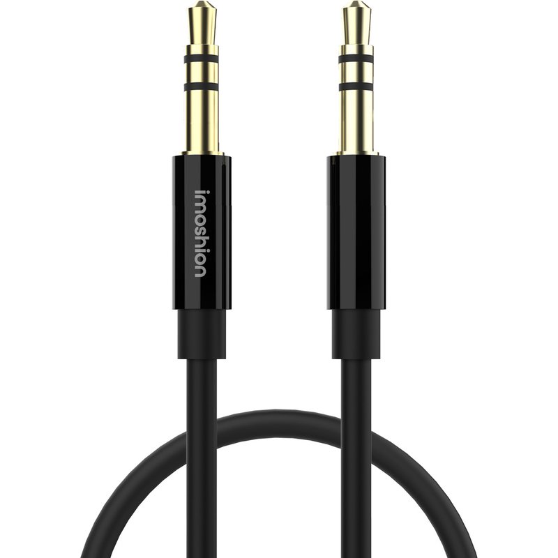 imoshion Câble AUX - Câble audio 3,5 mm / Jack - Mâle vers mâle - 1 mètre - Noir