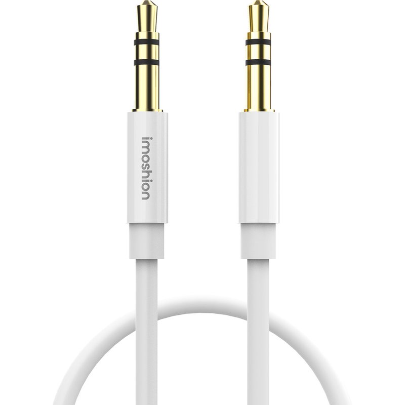imoshion Câble AUX - Câble audio 3,5 mm / Jack - Mâle vers mâle - 1 mètre - Blanc