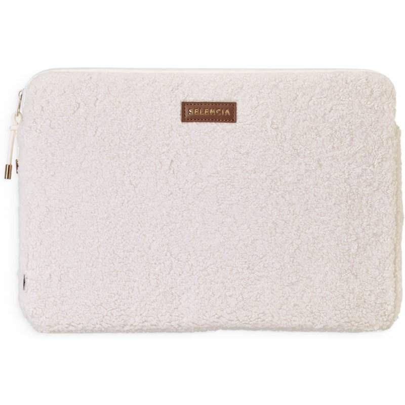 Selencia Pochette ordinateur Teddy 13-14 pouces - Latte
