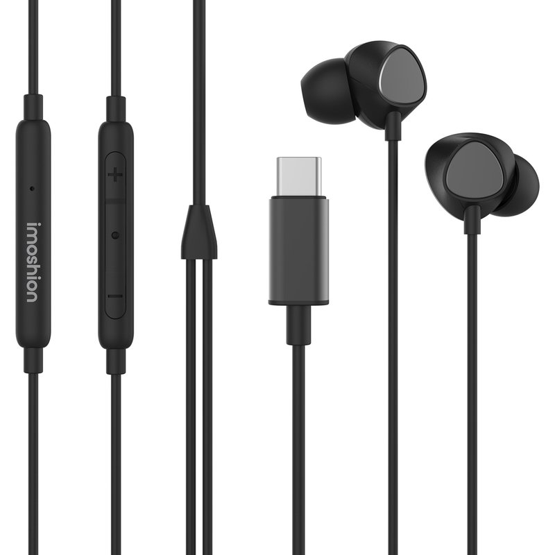 imoshion Ecouteurs Intra-auriculaires - Ecouteurs filaires - Avec connexion USB-C - Noir