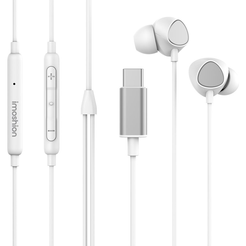 imoshion Ecouteurs Intra-auriculaires - Ecouteurs filaires - Connexion USB-C - Blanc