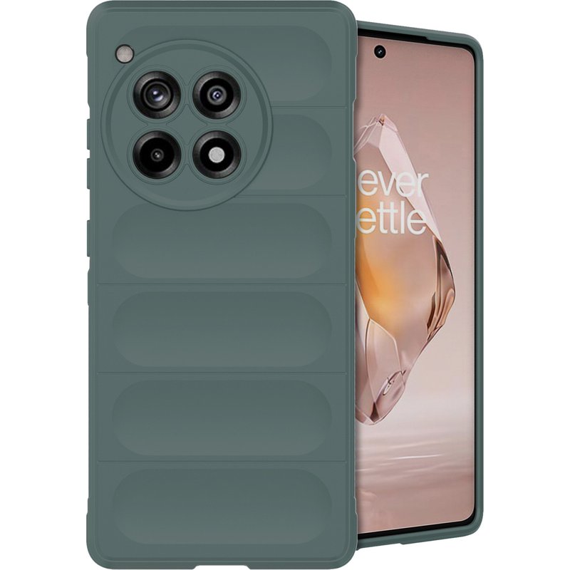 Coque OnePlus 12R - Silicones et TPU (doux) - imoshion Coque/Coque silicone - étui téléphone Vert foncé - Design Aucun