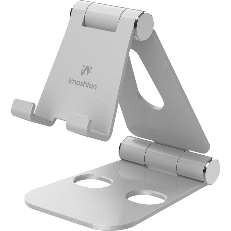 imoshion Support téléphone de bureau en aluminium - Réglable - Universel - Argent