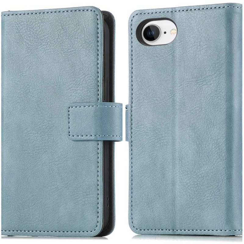 Coque Apple iPhone 17e - Similicuir - imoshion Coque portefeuille - étui téléphone Bleu clair