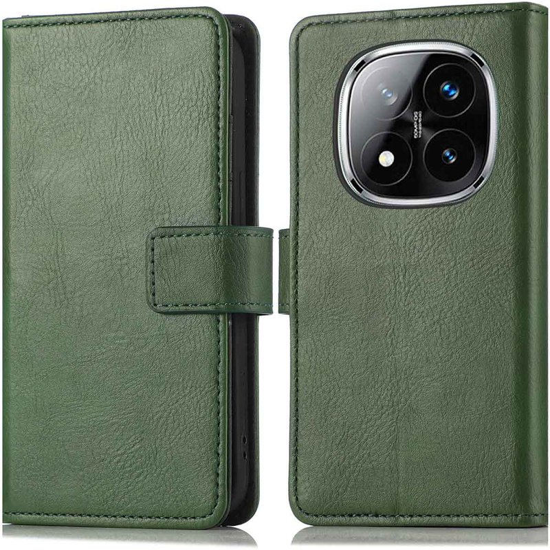 Coque Xiaomi Redmi Note 14 Pro 5G - Similicuir - imoshion Coque portefeuille - étui téléphone Vert