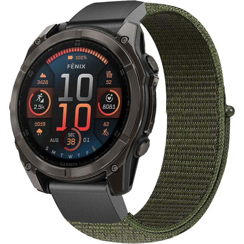 imoshion Bracelet QuickFit® en nylon - Connexion Garmin 22 mm - Taille L/XL - Vert