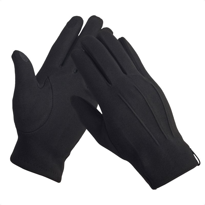 Selencia Gants Tactiles Effet Daim - Femme - Taille M - Noir