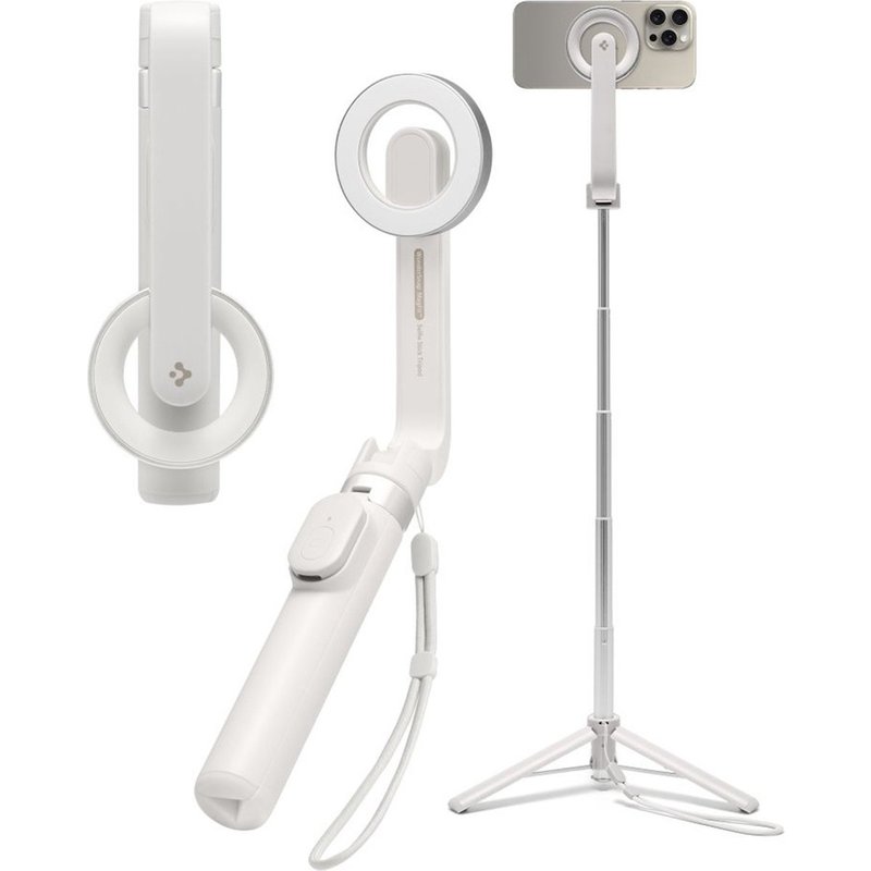 Spigen Trépied Selfie Stick MagSafe - avec télécommande - Universel - 74CM - Dune Beige