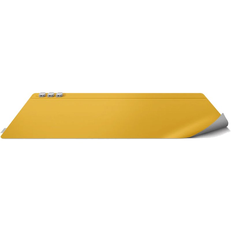 Uniq Tapis de bureau réversible Hagen - Canary Yellow / Chalk Grey