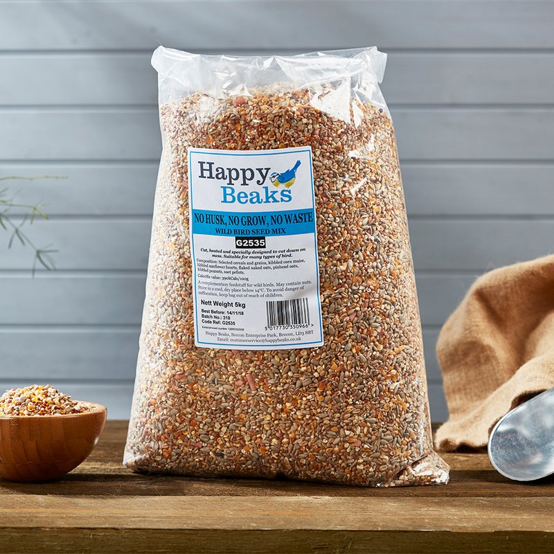Happy Beaks - No Husk No Grow No Waste Wild Bird Seed Mix