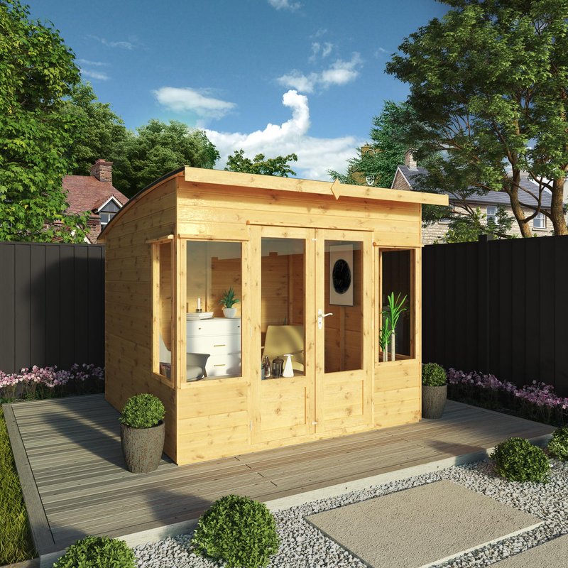 Waltons 8 x 8 Wooden Garden Shiplap Tongue and Groove Helios Summerhouse Garden Room