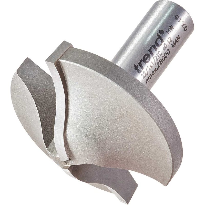 Trend Large Flat Roman Ogee Router Cutter 50mm 6.5mm 1/2"