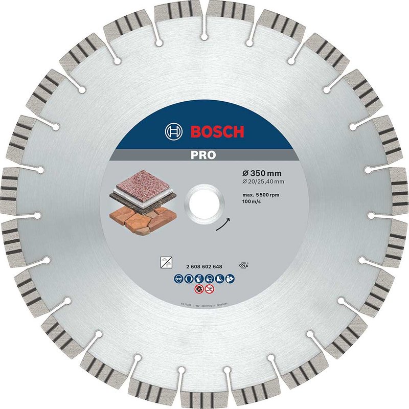 Bosch PRO Stone Diamond Cutting Disc 350mm