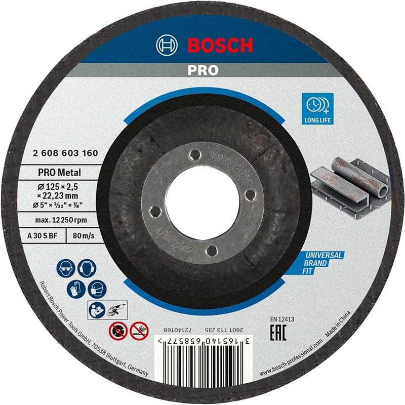 Bosch PRO Depressed Centre Metal Cutting Disc 125mm 2.5mm 22mm