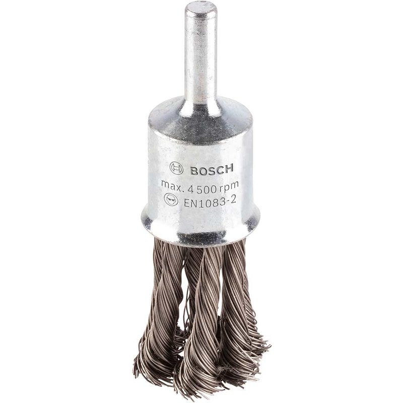 Bosch PRO 0.35mm Knotted Inox Steel Wire Pencil Brush 20mm 6mm Shank