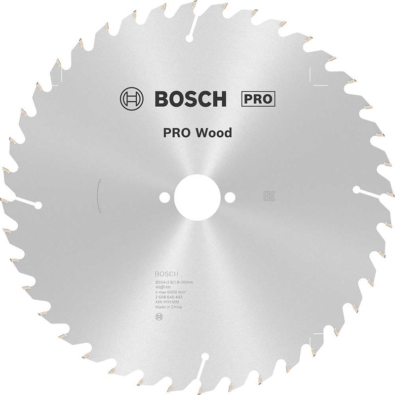 Bosch PRO Wood Cutting Mitre Saw Blade 254mm 40T 30mm