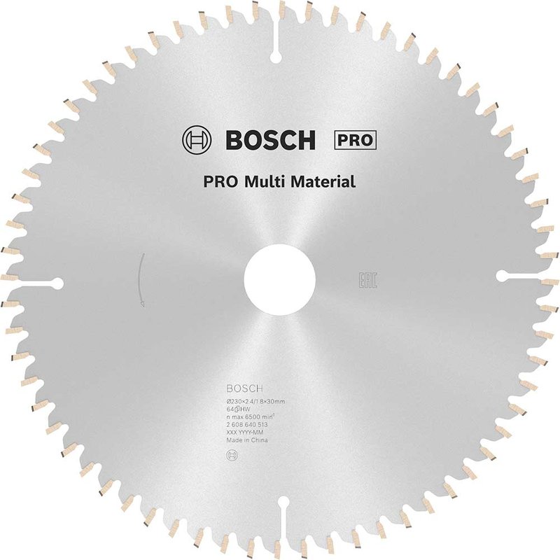 Bosch PRO Multi Material Cutting Saw Blade 230mm 64T 30mm