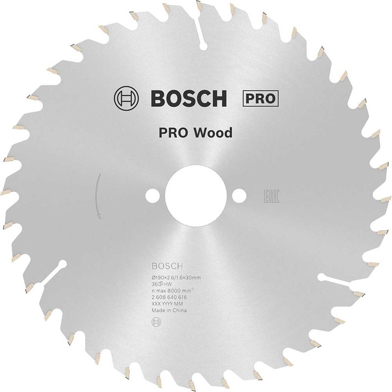 Bosch PRO Optiline Wood Cutting Saw Blade 190mm 36T 30mm
