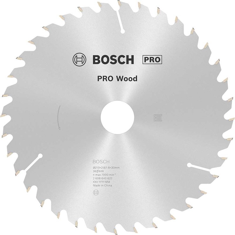 Bosch PRO Optiline Wood Cutting Saw Blade 210mm 36T 30mm