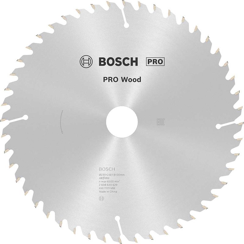 Bosch PRO Optiline Wood Cutting Saw Blade 230mm 48T 30mm